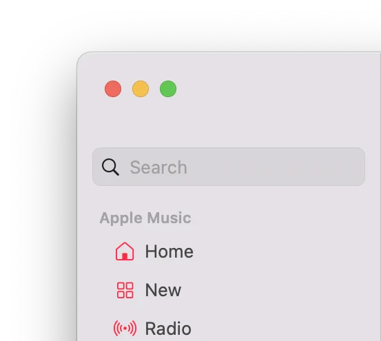 Music sidebar in Sequoia